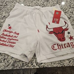 Chicago Bulls White Athletic Mesh Shorts